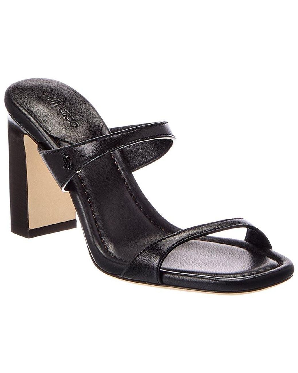 Jimmy Choo Black Lucian 85 Leather Sandal