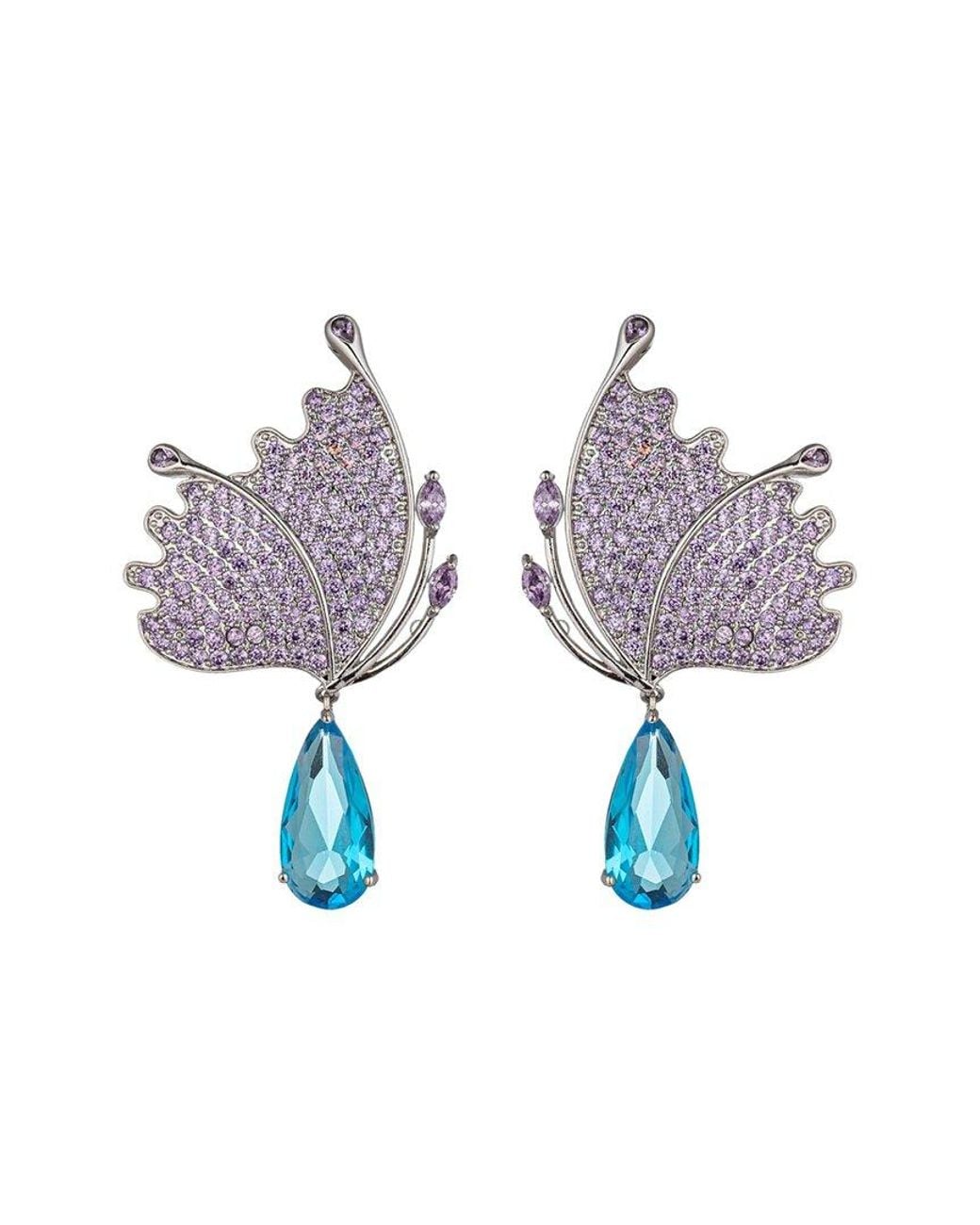 Eye Candy LA Multicolor Cz Millie Dangle Earrings