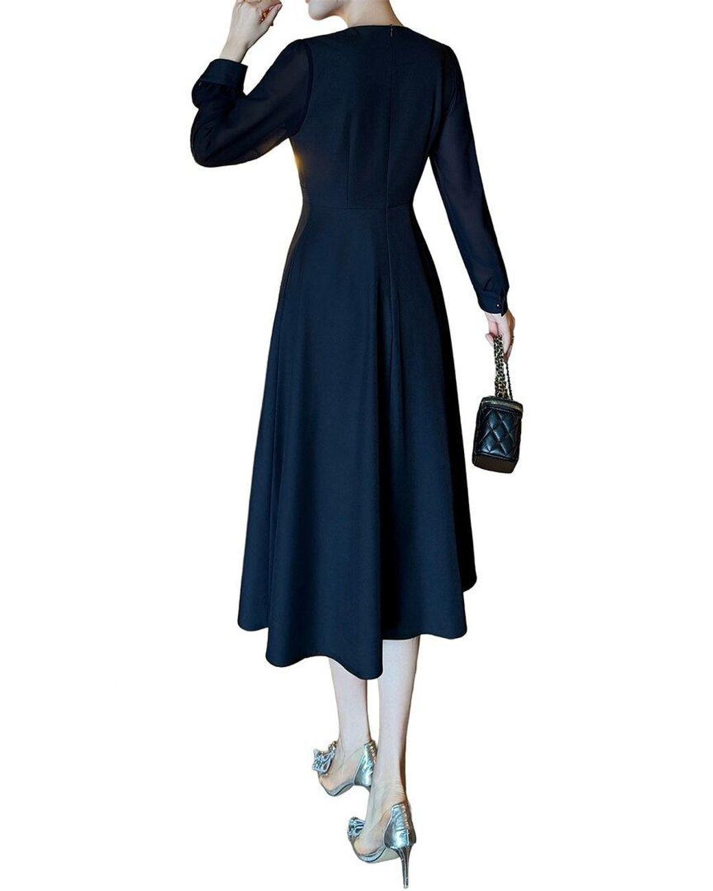 BRC By BURRYCO Blue Solid Midi Dress
