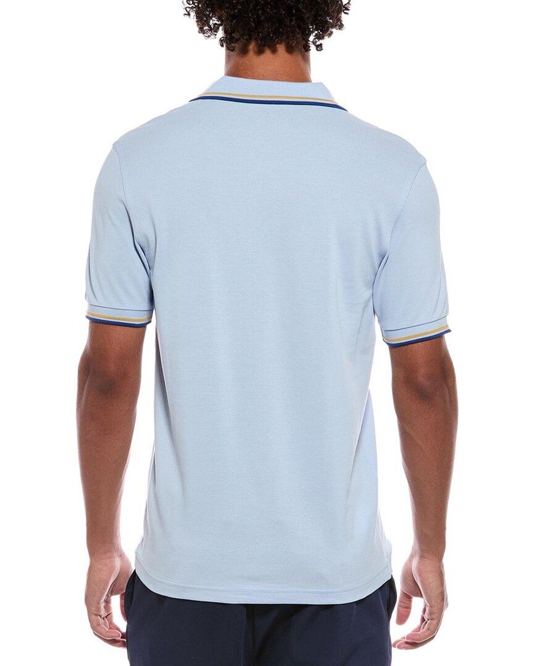 Fred Perry Blue Woven Polo for men