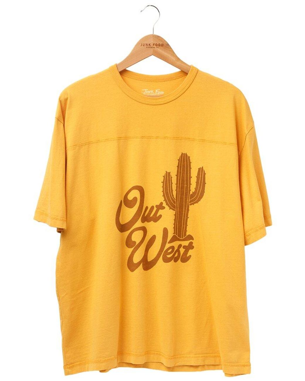Junk Food Yellow Oversized Hockey Yoke Tee