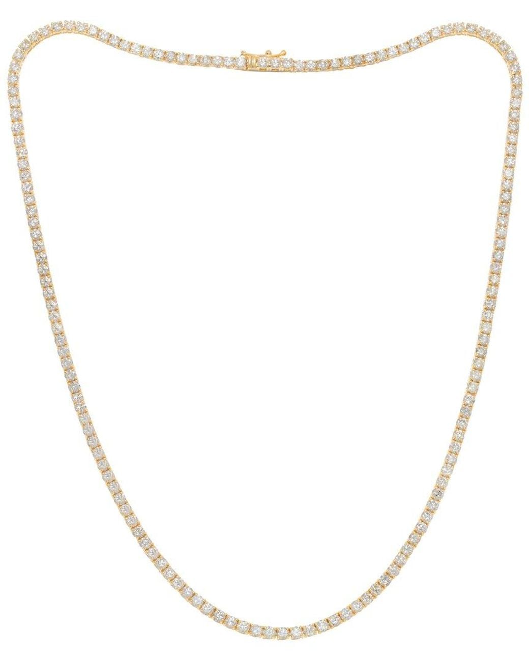 Diana M White Diana M. Fine Jewelry 14K 10.00 Ct. Tw. Lab Grown Diamond Tennis Necklace
