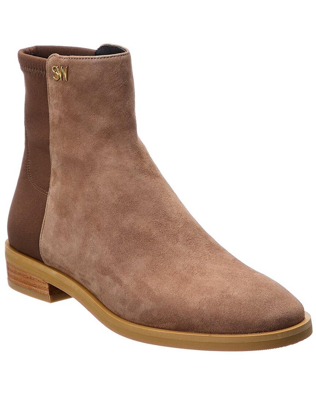 Stuart Weitzman Brown Kye City Suede Bootie