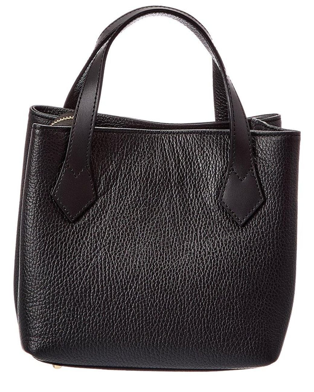 Italian Leather Black Top Handle Tote