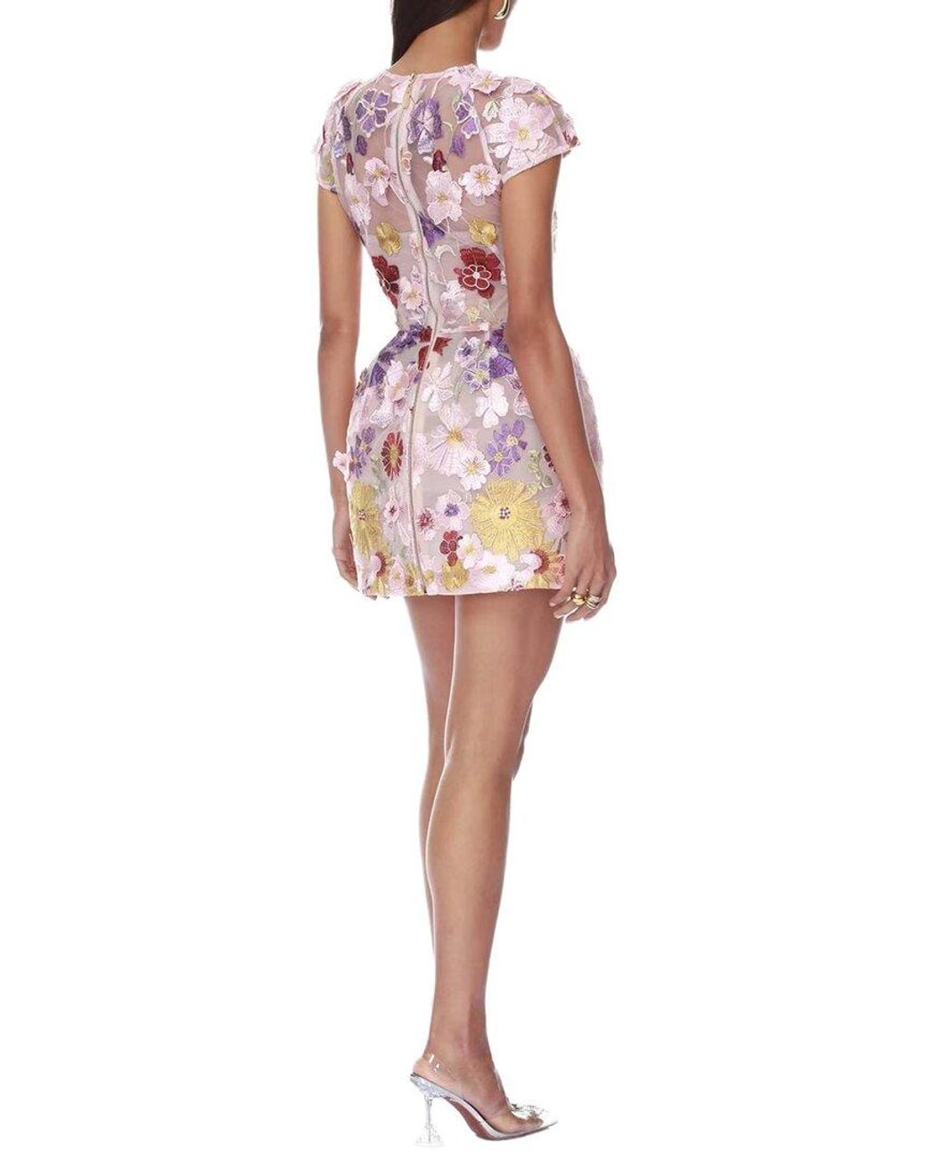 Bronx and Banco Red Jasmine Cap Sleeve Mini Dress