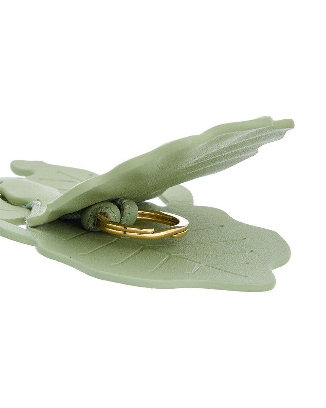 Loewe Metallic Leaf Insect Leather Keyfob Charm