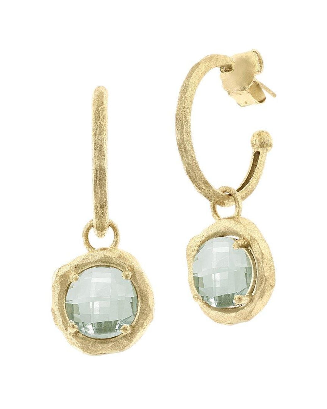 Reiss Metallic 14K 6.50 Ct. Tw. Diamond & Amethyst Charm Earrings