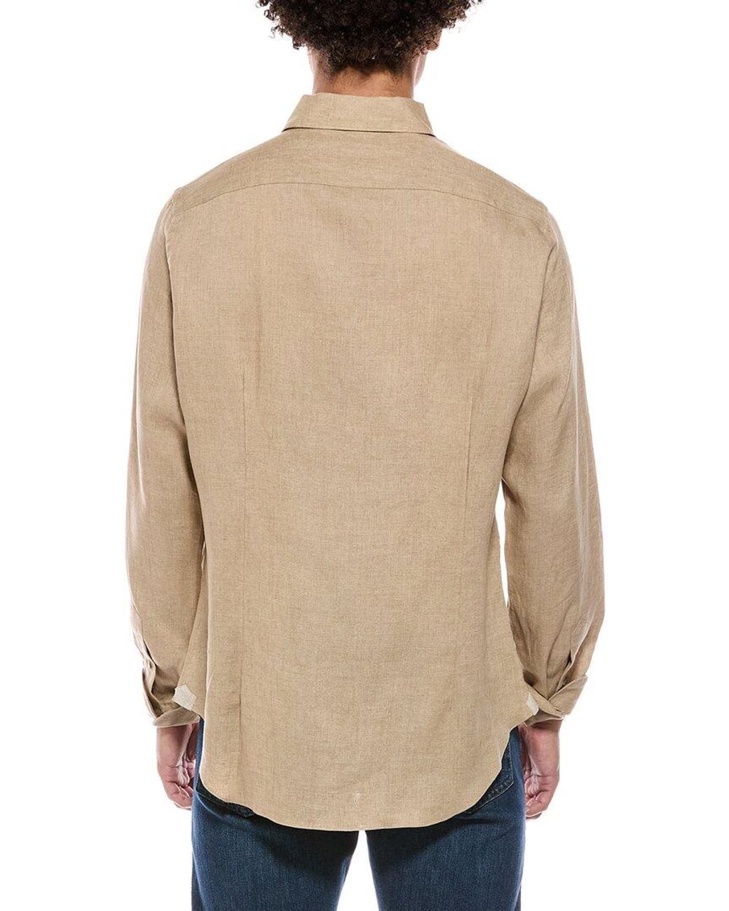 Eleventy Natural Linen Shirt for men