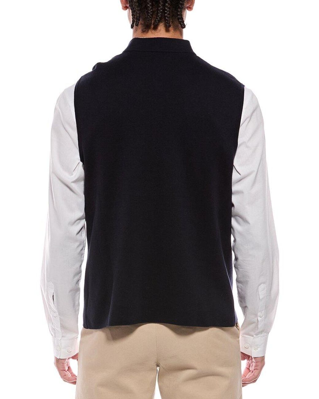 N.Peal Cashmere Blue Cashmere-Blend Waistcoat for men