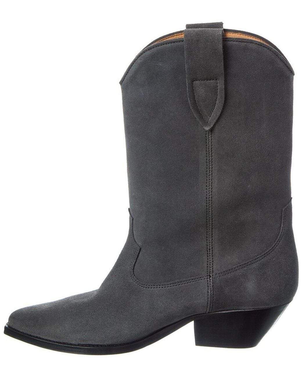 Isabel Marant Gray Duerto Suede Cowboy Boot
