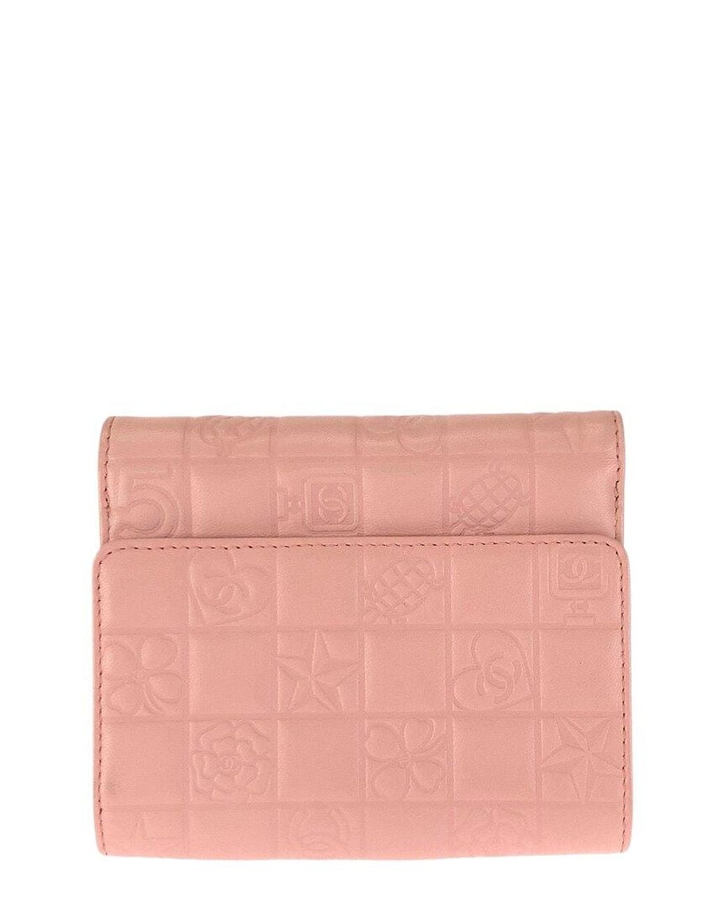 Chanel Pink Vintage Icon Lambskin Compact Wallet (authentic Pre-loved)