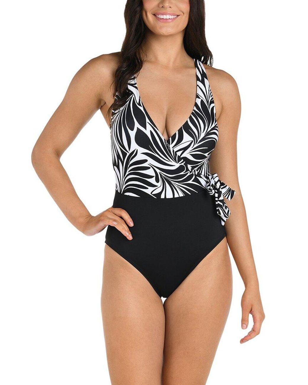 24th & Ocean Black Floating Palms Swimsuit