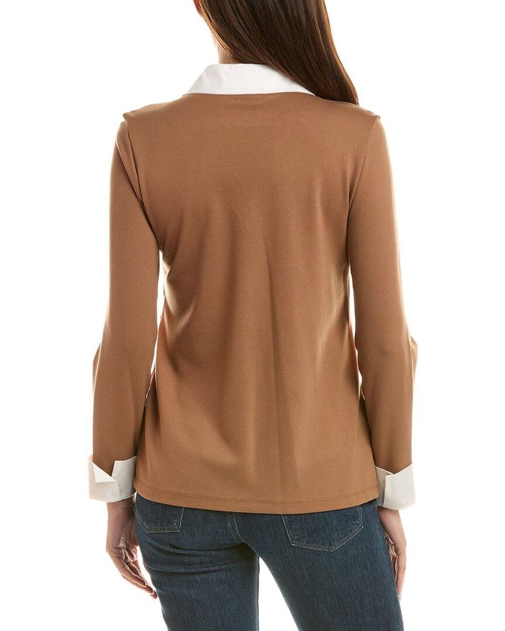 Jones New York Blue Two-Tone Top