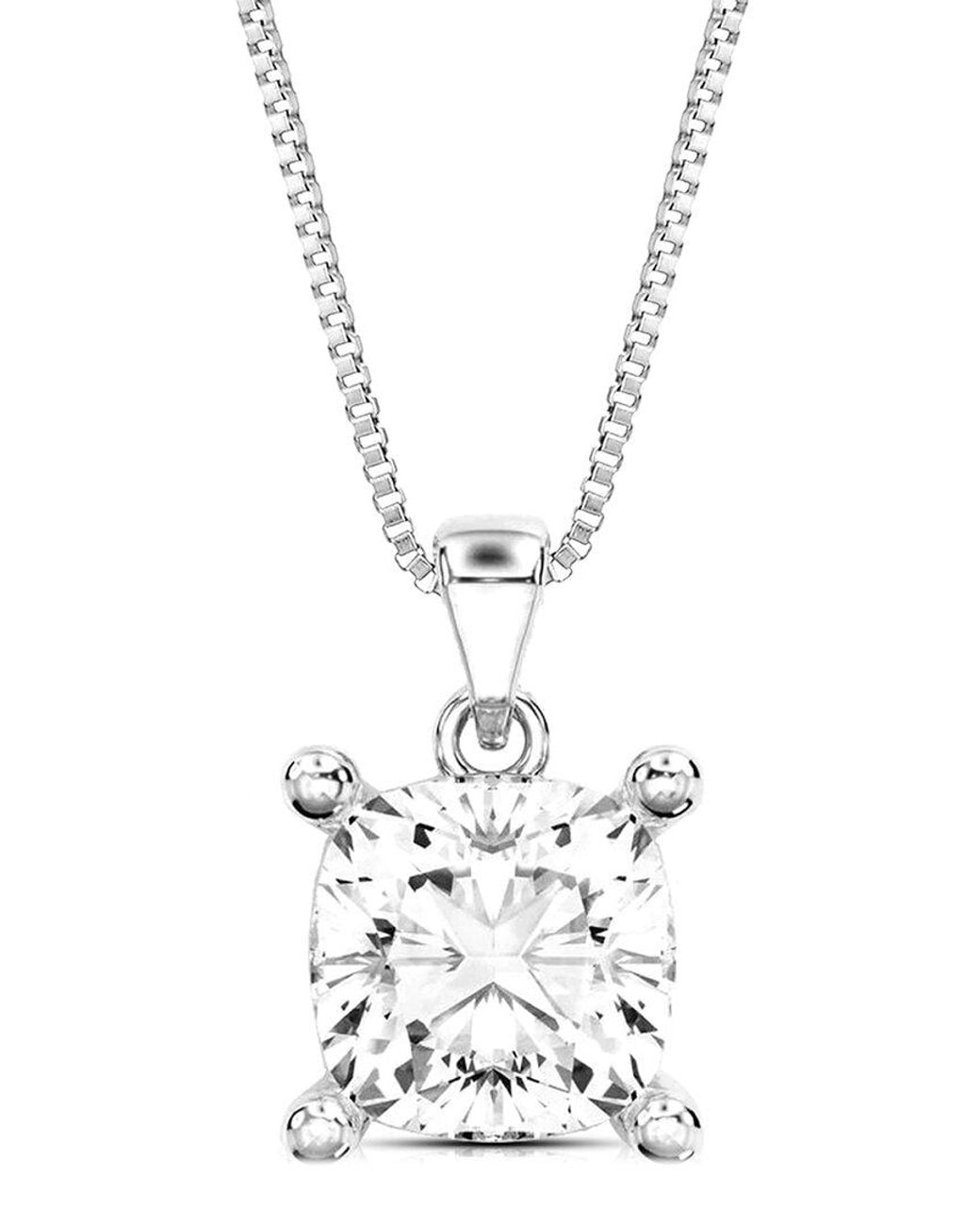 Amairah White 14K 5.00 Ct. Tw. Lab-Grown Diamond Solitaire Pendant Necklace