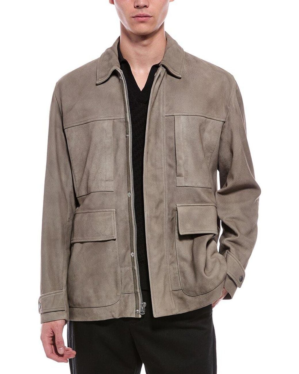 Rag & Bone Brown Pace Suede Chore Jacket for men