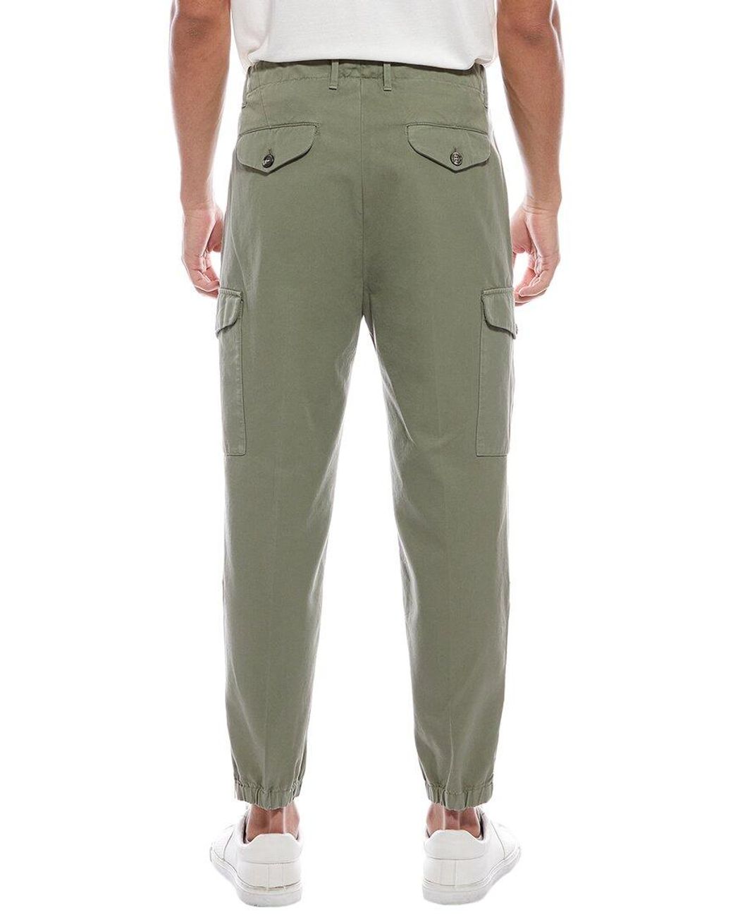 Brunello Cucinelli Green Pleated Cargo Pant for men