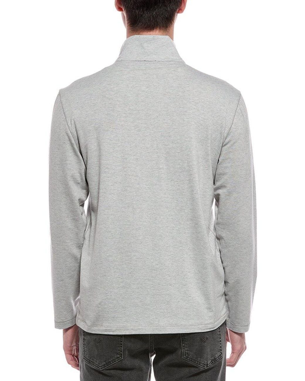 Faherty Brand Gray Movement Quarter Zip Pullover for men
