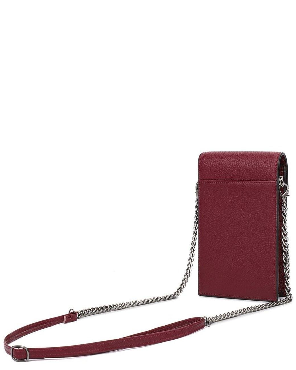 Tiffany & Fred Paris Purple Leather Phone Bag