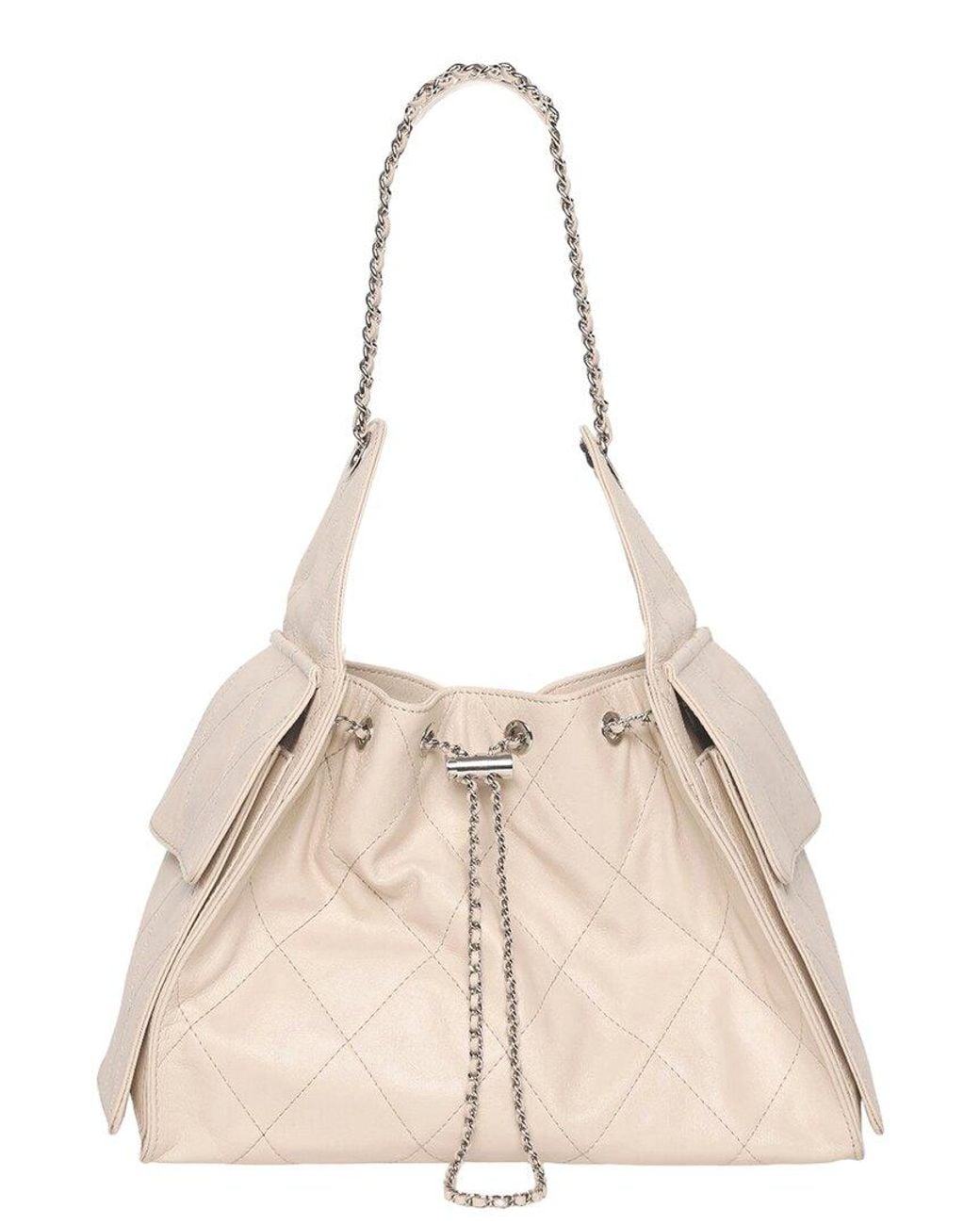 Walter Baker Natural Valeria Quilted Leather Bucket Bag
