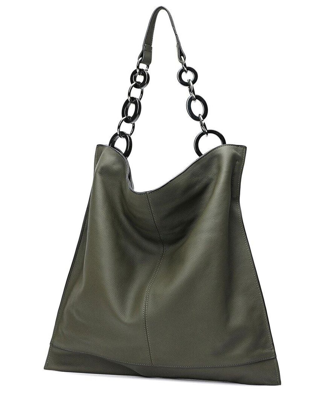Tiffany & Fred Paris Green Leather Tote