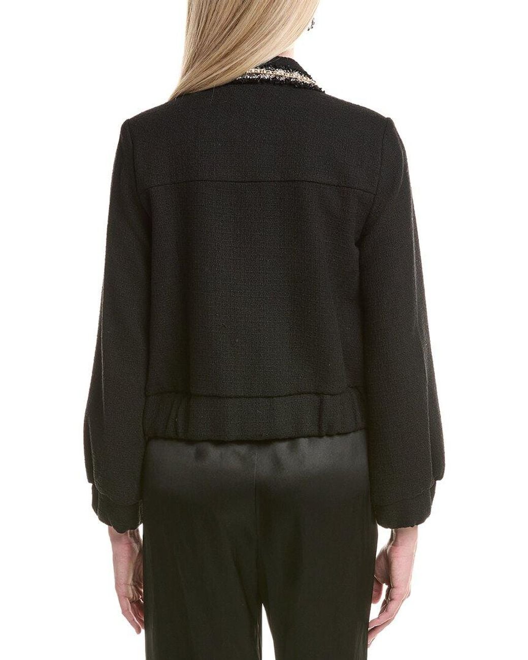 Nanette Lepore Black Boucle Jacket