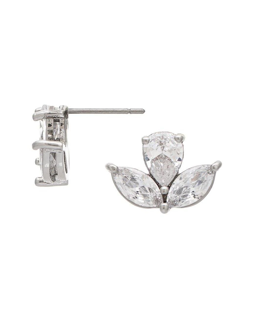 Rivka Friedman White Cz Earrings