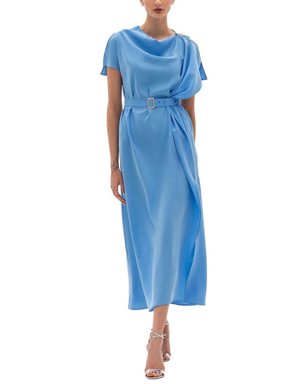 BGL Blue A-Line Dress