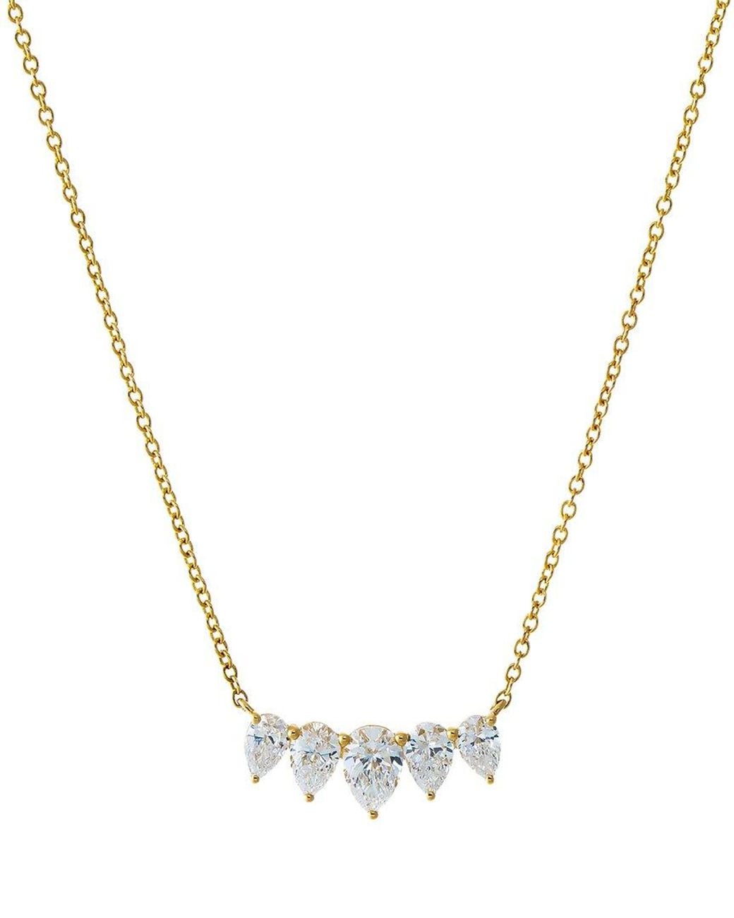 By Adina Eden Metallic 14K 0.80 Ct. Tw. Lab-Grown Diamond Necklace