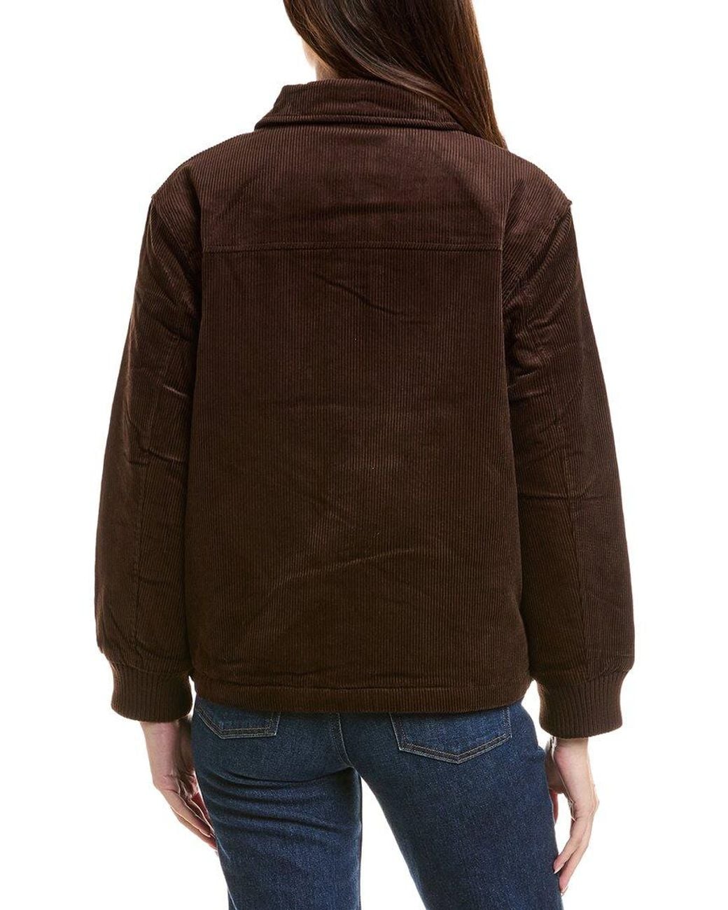 Scotch & Soda Brown Corduroy Padded Boyfriend Trucker Jacket