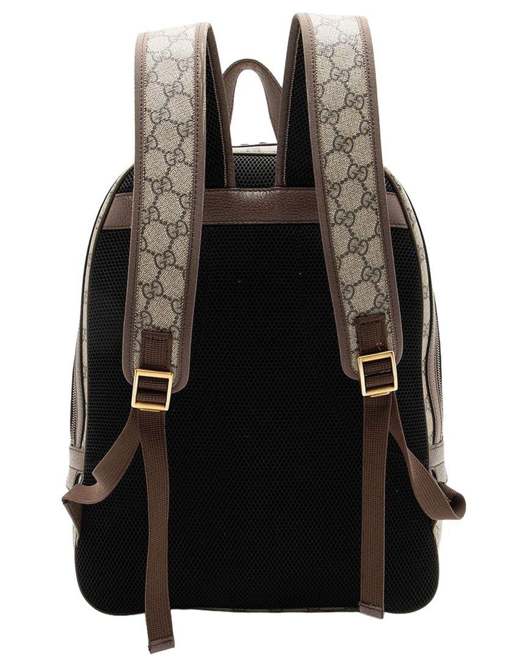 Gucci Brown Beige GG Supreme Canvas Ophidia Medium Backpack (authentic Pre-loved)