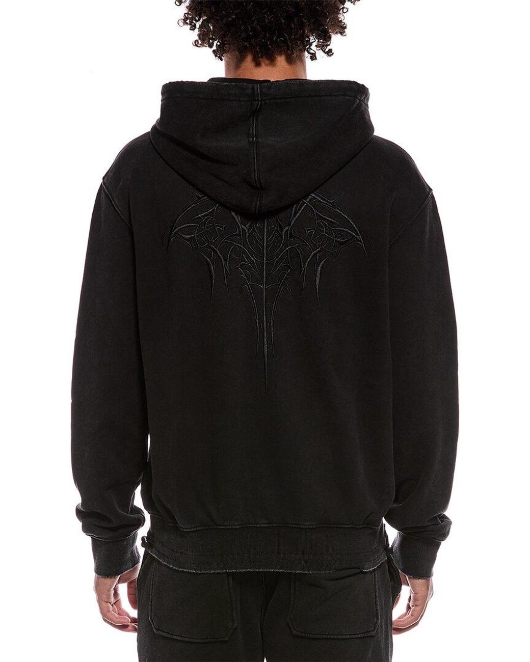 RTA Black Jordan Oversized Hoodie for men
