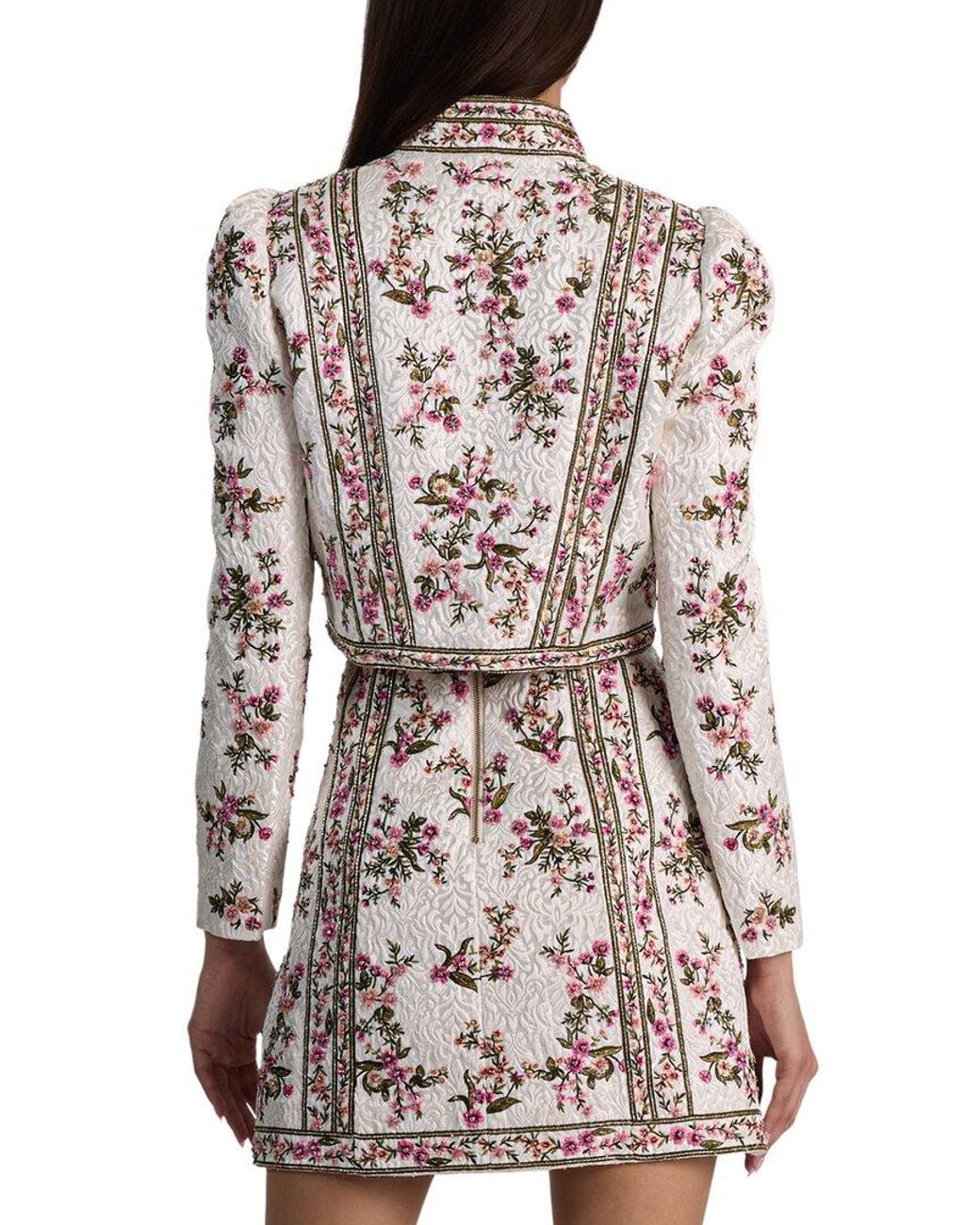 Alice + Olivia Multicolor Ilaria Embell Cropped Jacket