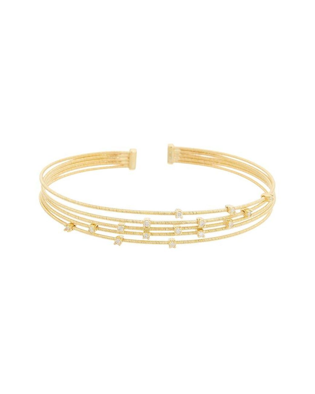 Meshmerise Metallic 18k Over Silver Mesh Bangle Bracelet