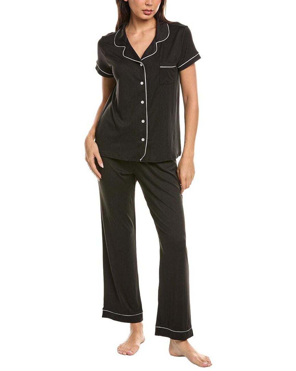 Marion Black 2Pc Soft Stretch Pajama Set