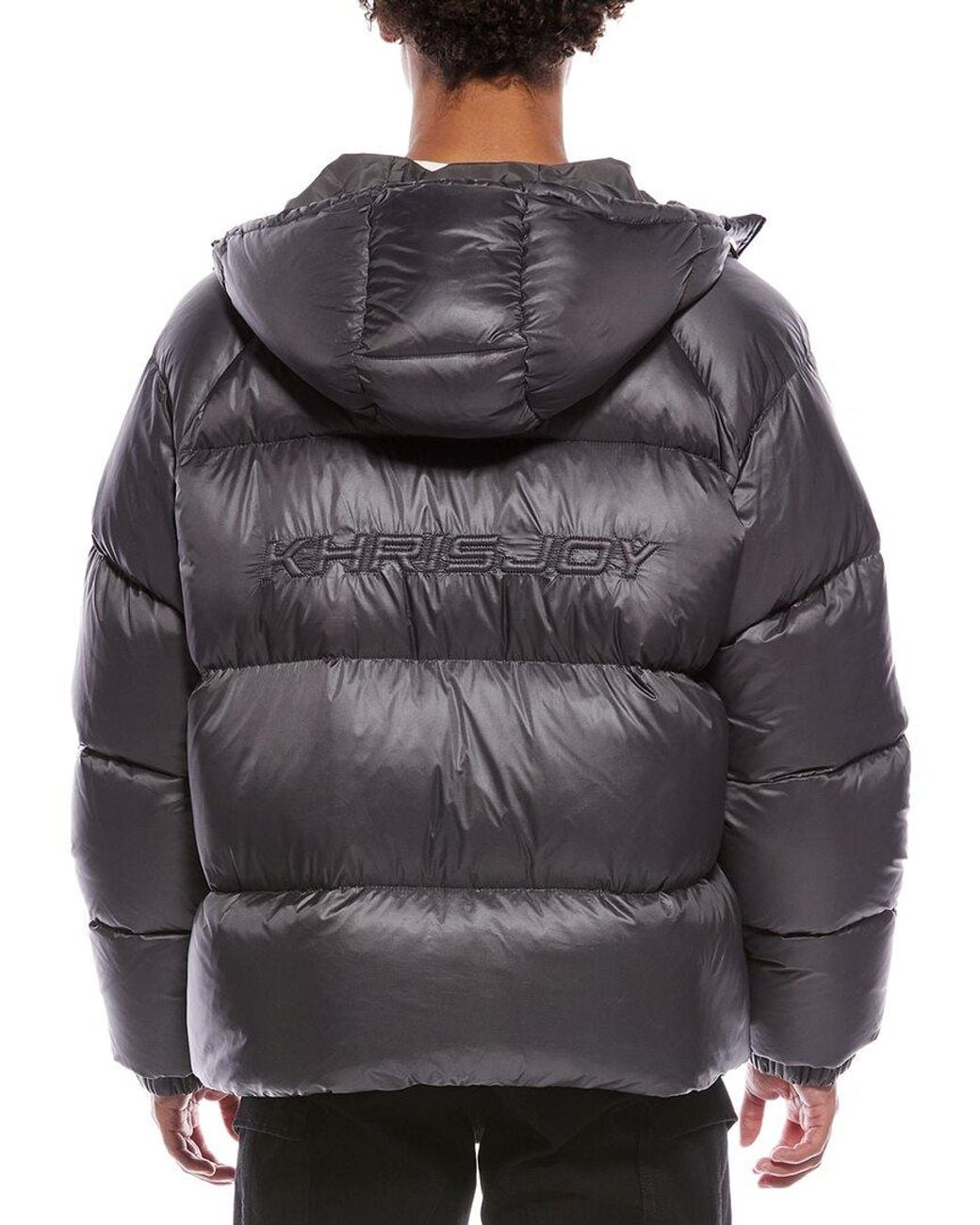 Khrisjoy Gray Puffer Bomber Jacket for men