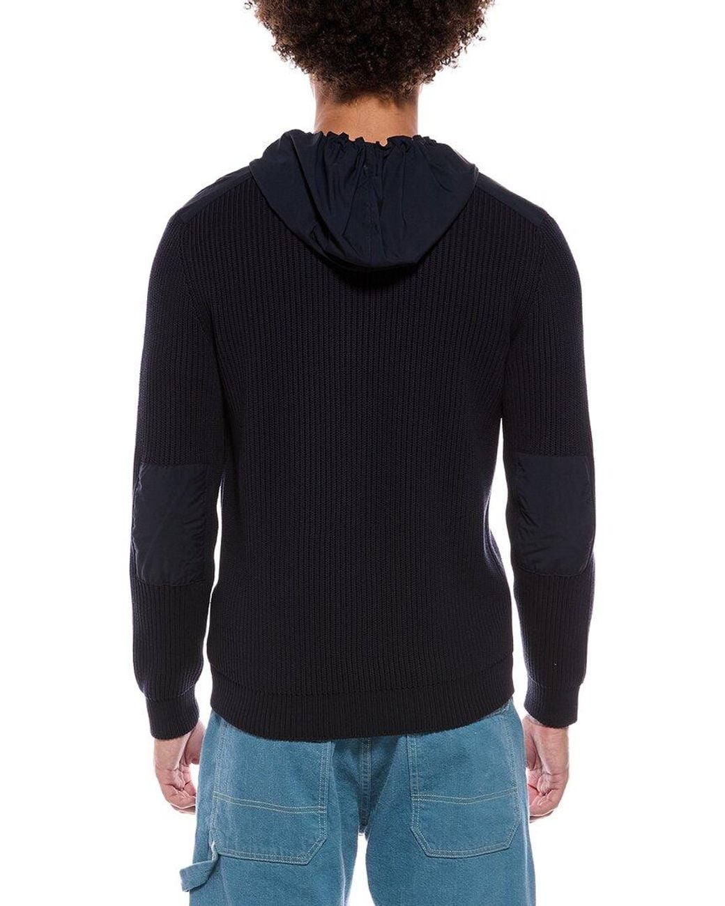 Eleventy Black Bimateric Wool-Blend Jacket for men