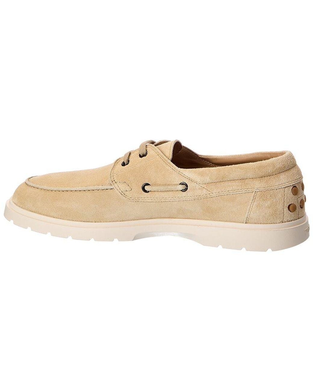 Tod's Natural Suede Boat Shoe for men