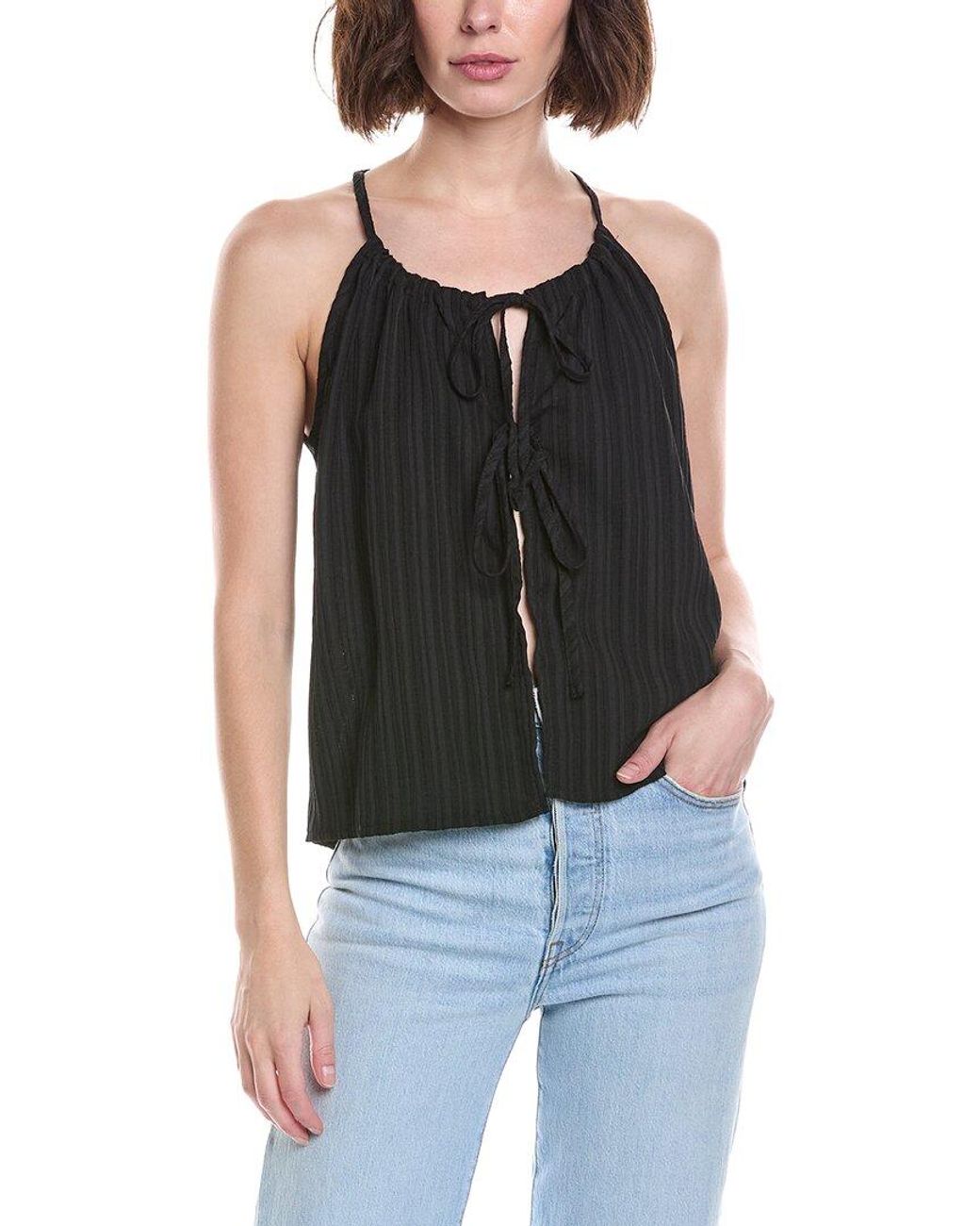 To My Lovers Black Solid Top