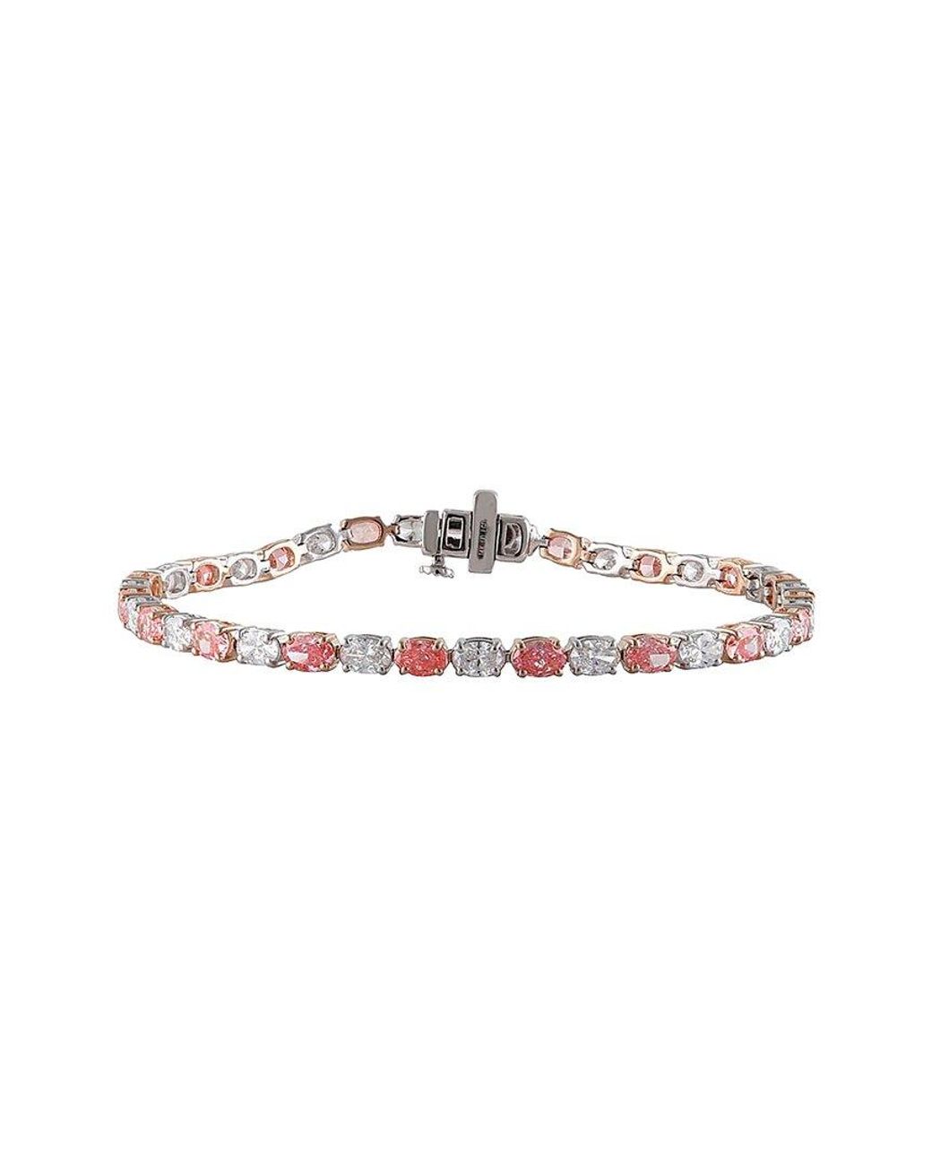 Lab Grown Diamonds White 14K 17.50 Ct. Tw. Lab-Grown Diamond Fashion Bracelet