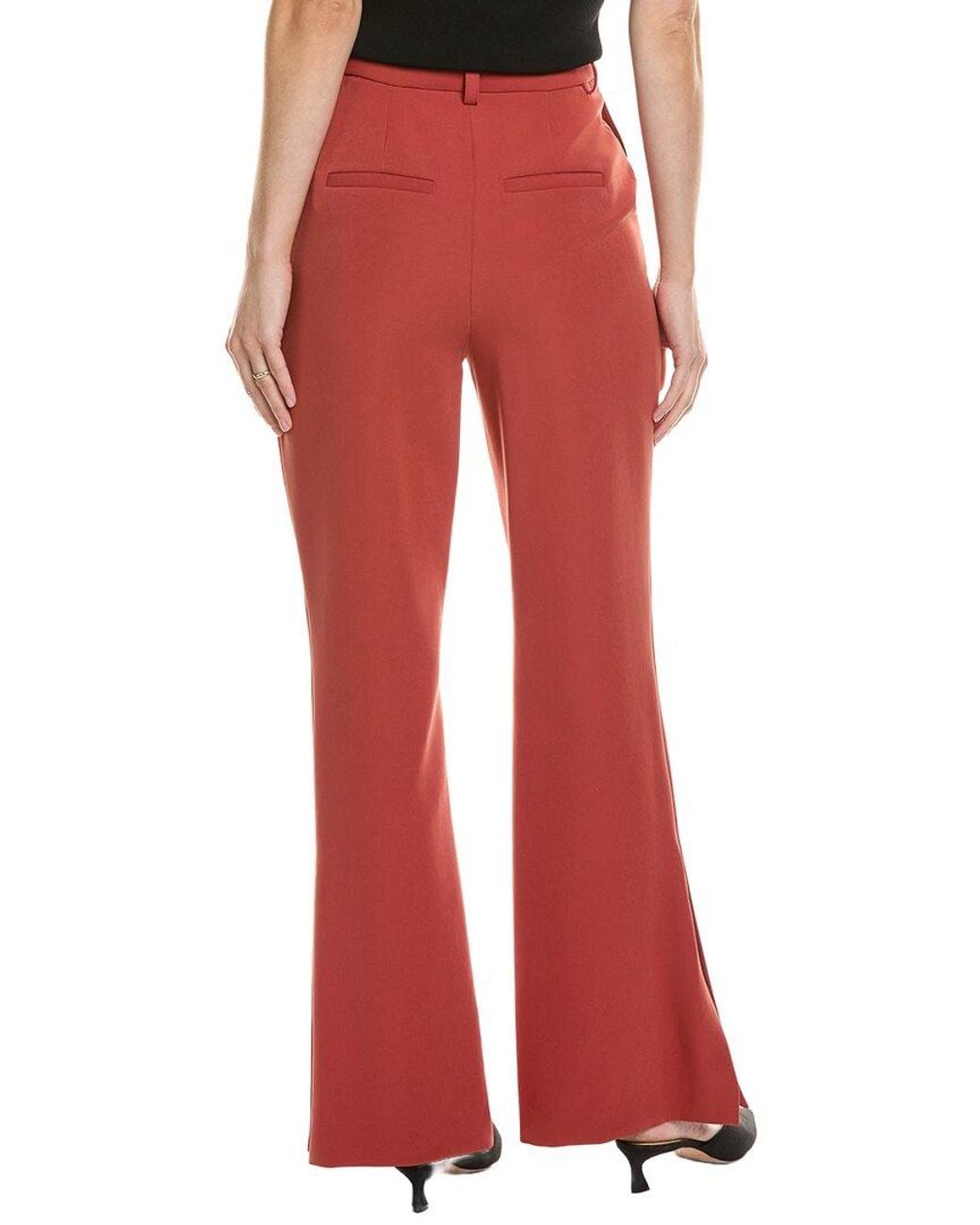 LAPOINTE Red Crepe Flare Pant