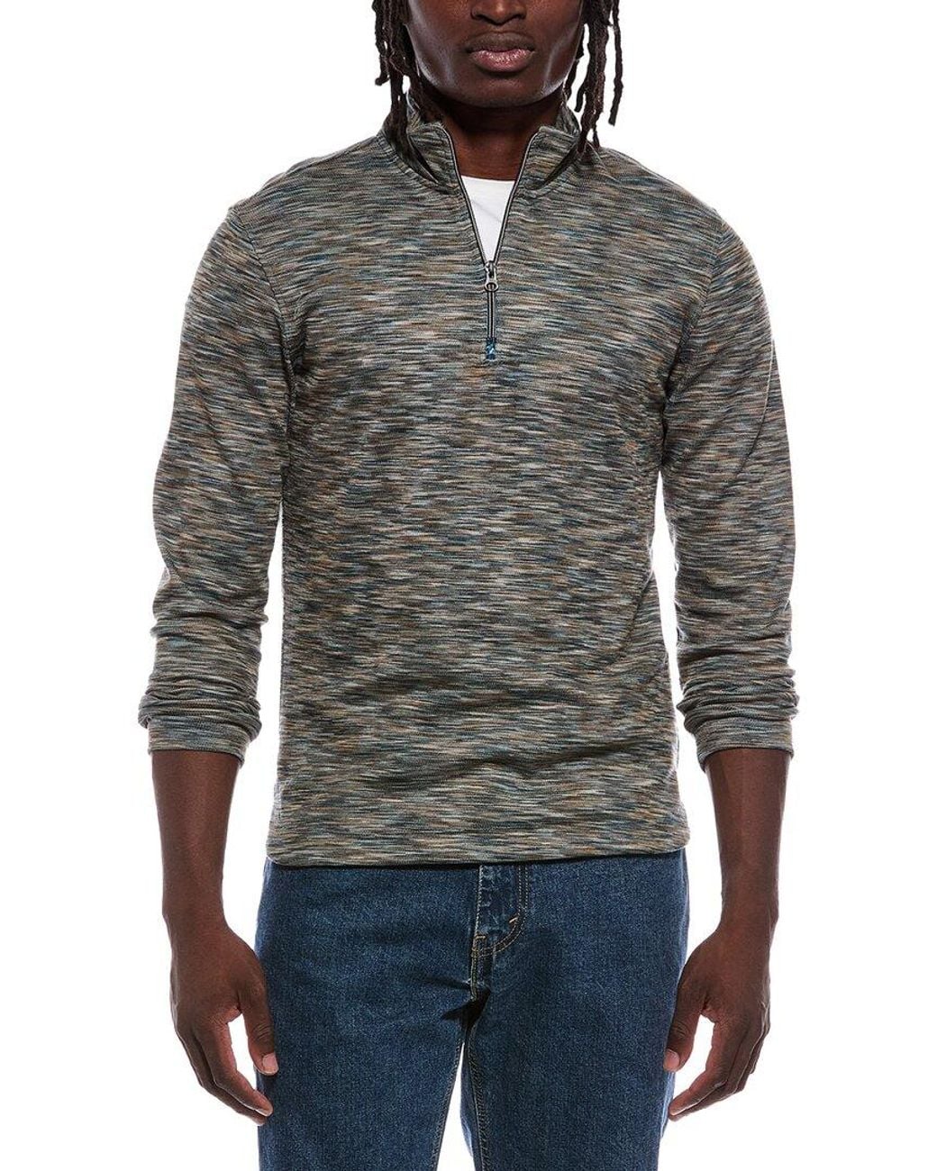Robert Graham Gray Matson 1/4-zip Pullover for men