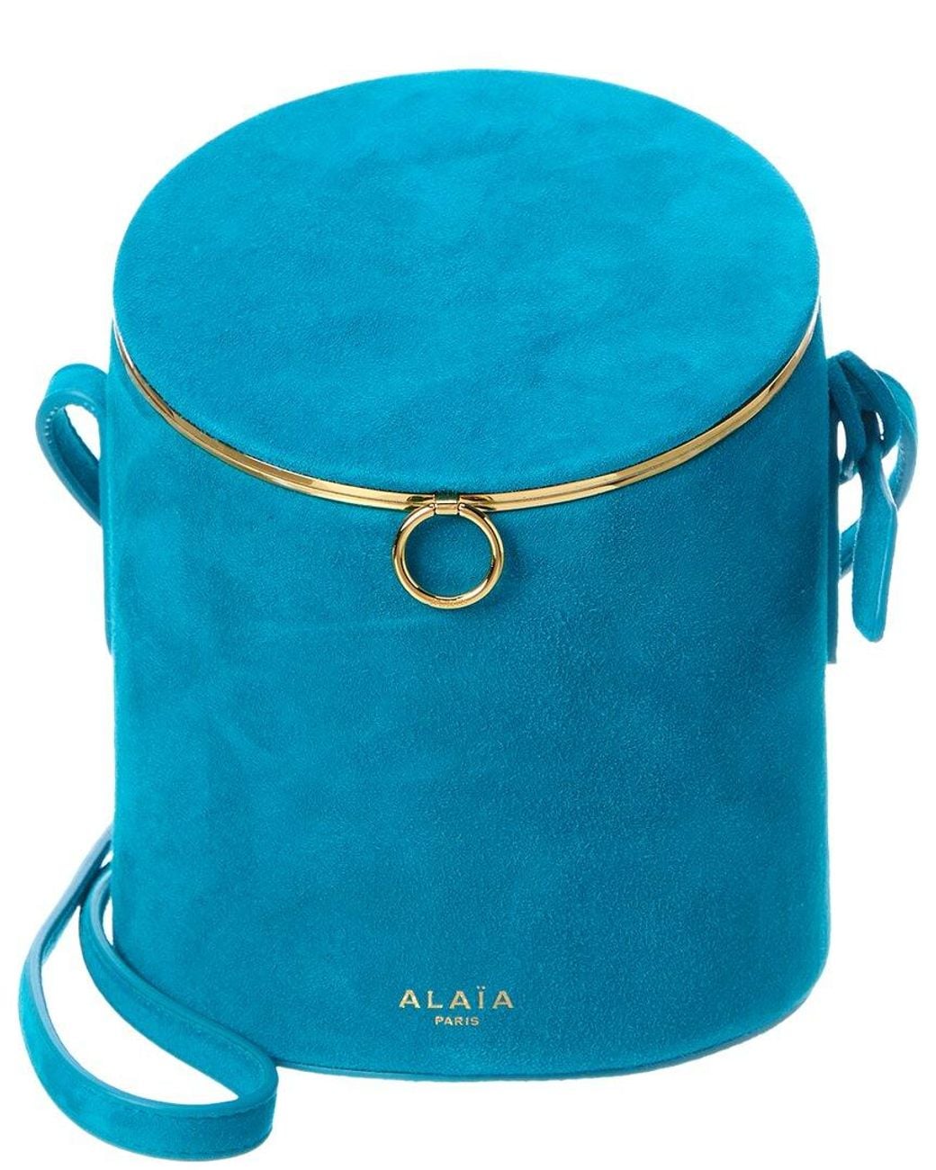 Alaïa Blue Alaïa Suede Cosmetic Case