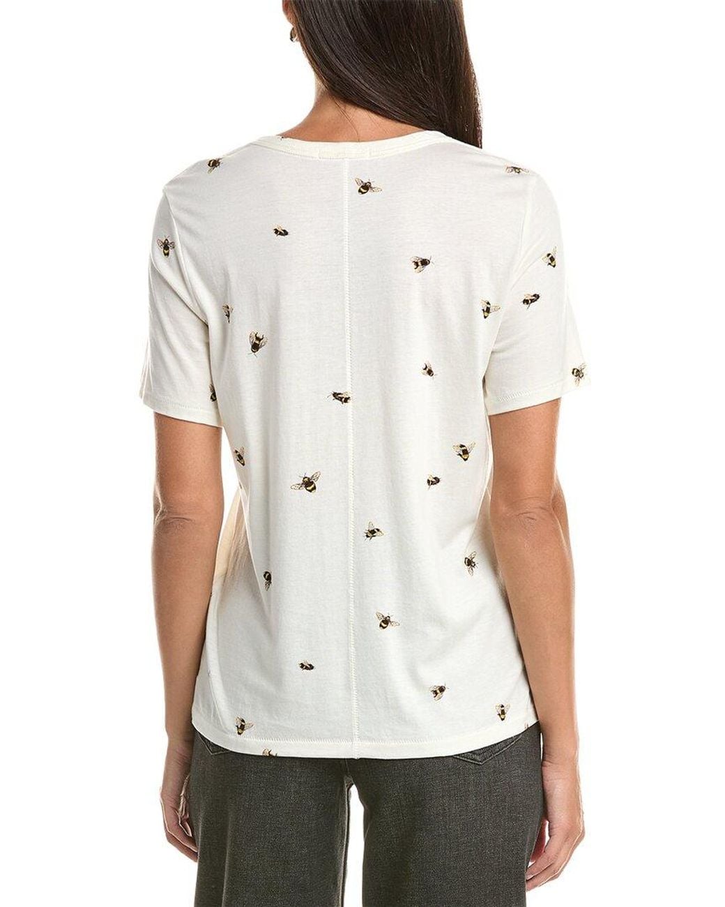 Rag & Bone White All Over Bumble Bee T-Shirt