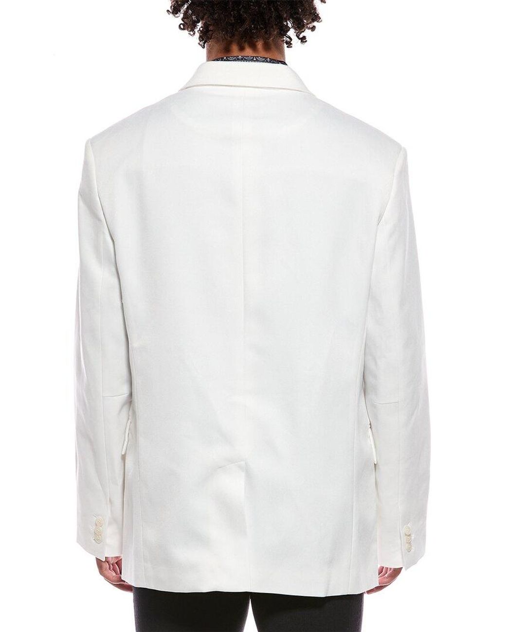 RTA White Double Breasted Suit Jacket for men