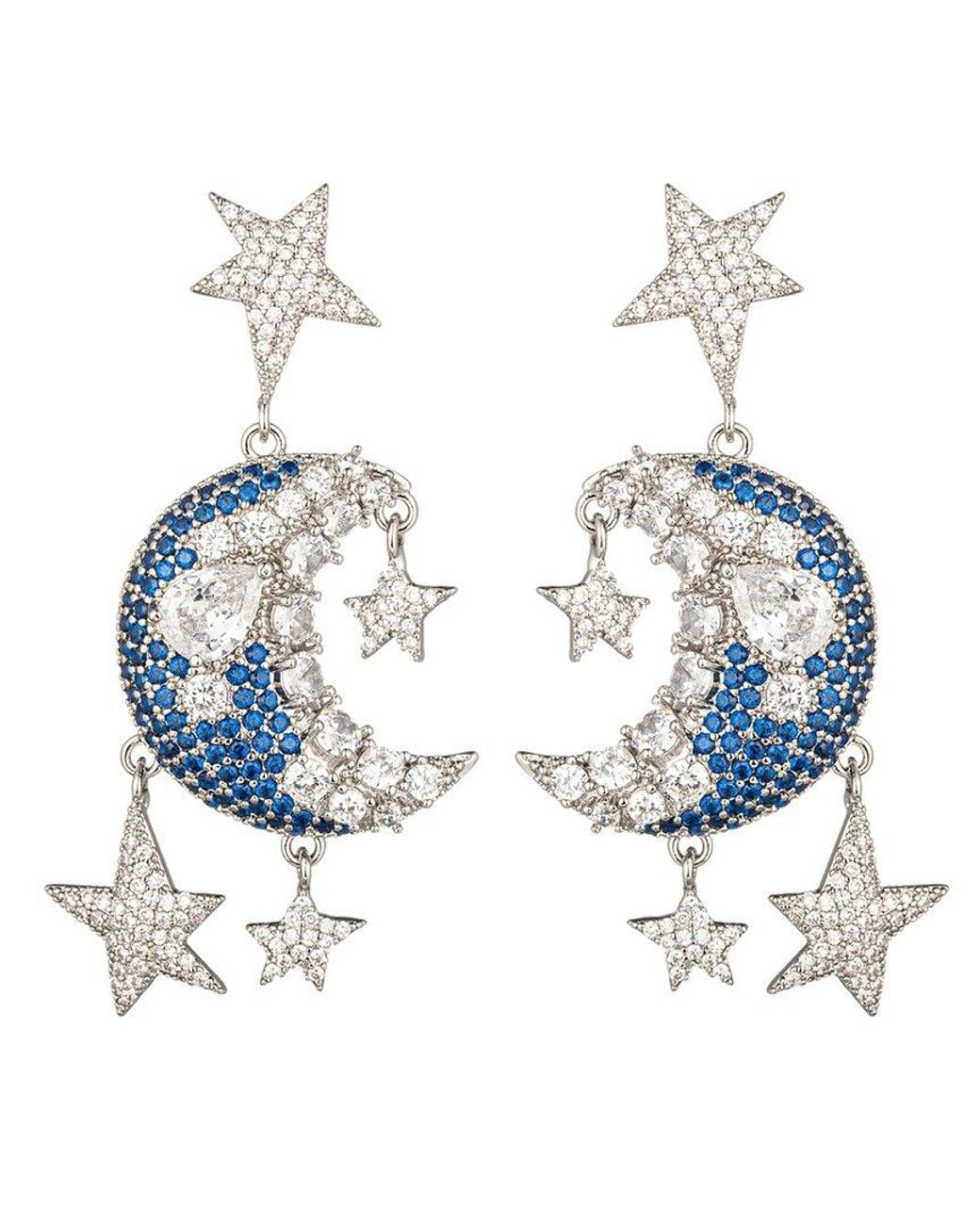 Eye Candy LA Blue The Luxe Collection Cz Drop Earrings