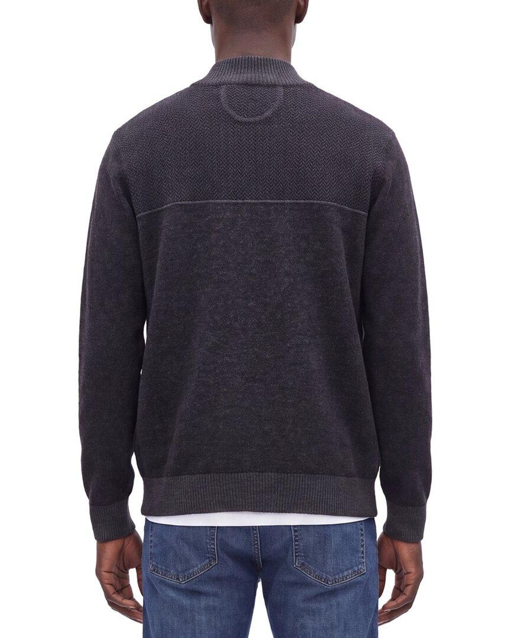 Raffi Blue Mock Neck Zip Wool & Cashmere-blend Jacket for men