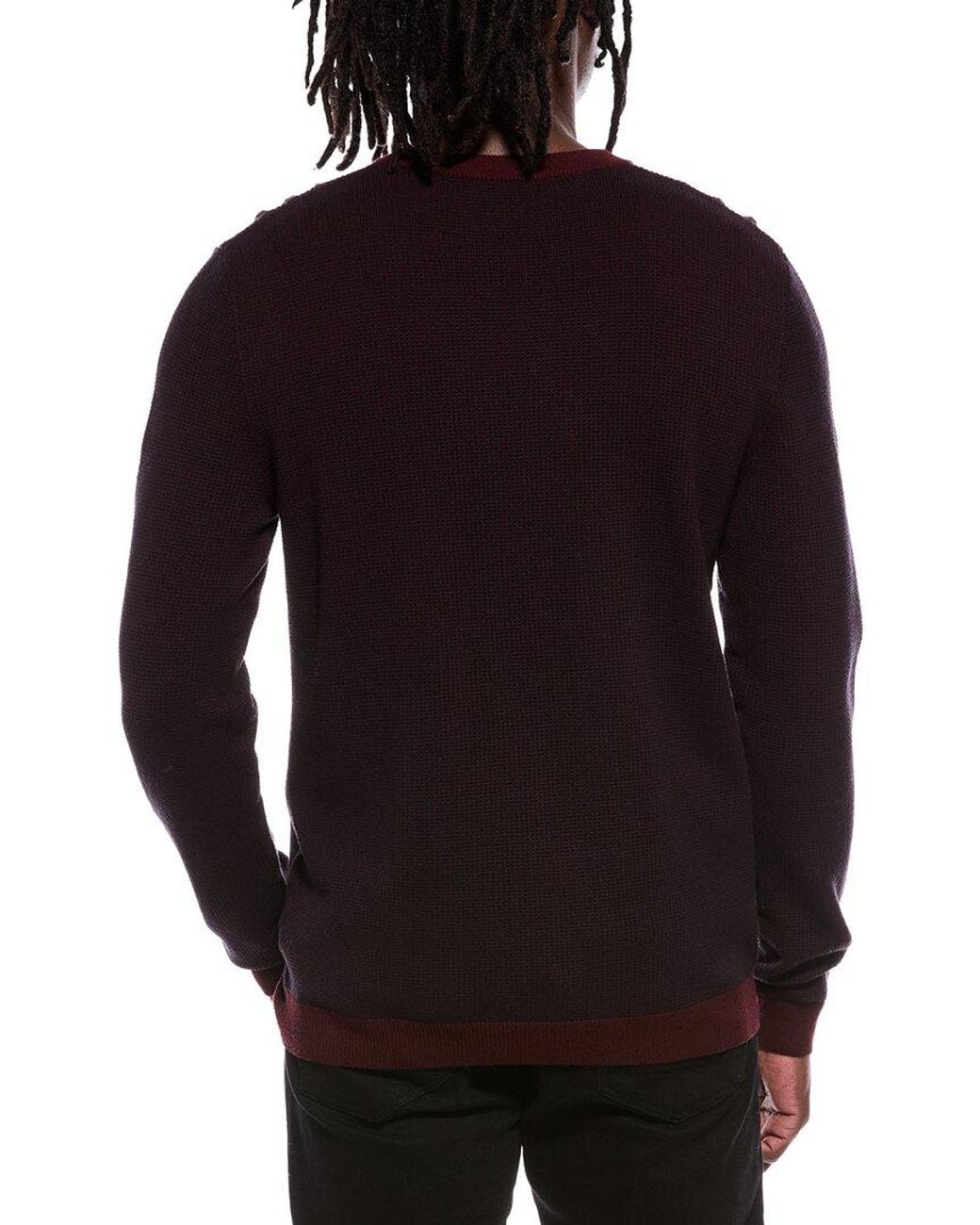 Autumn Cashmere Blue Birdseye Crewneck Sweater for men