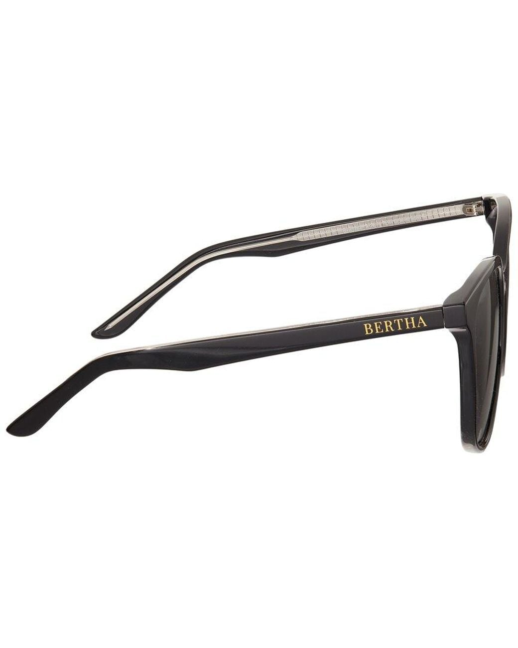 Bertha Black Brsbr050C1 55Mm Polarized Sunglasses