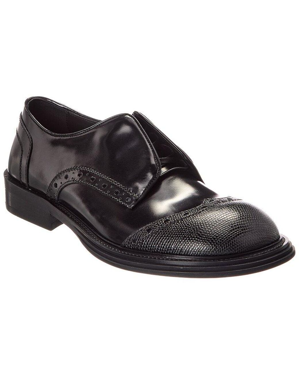 Ferragamo Black Leather Oxford for men