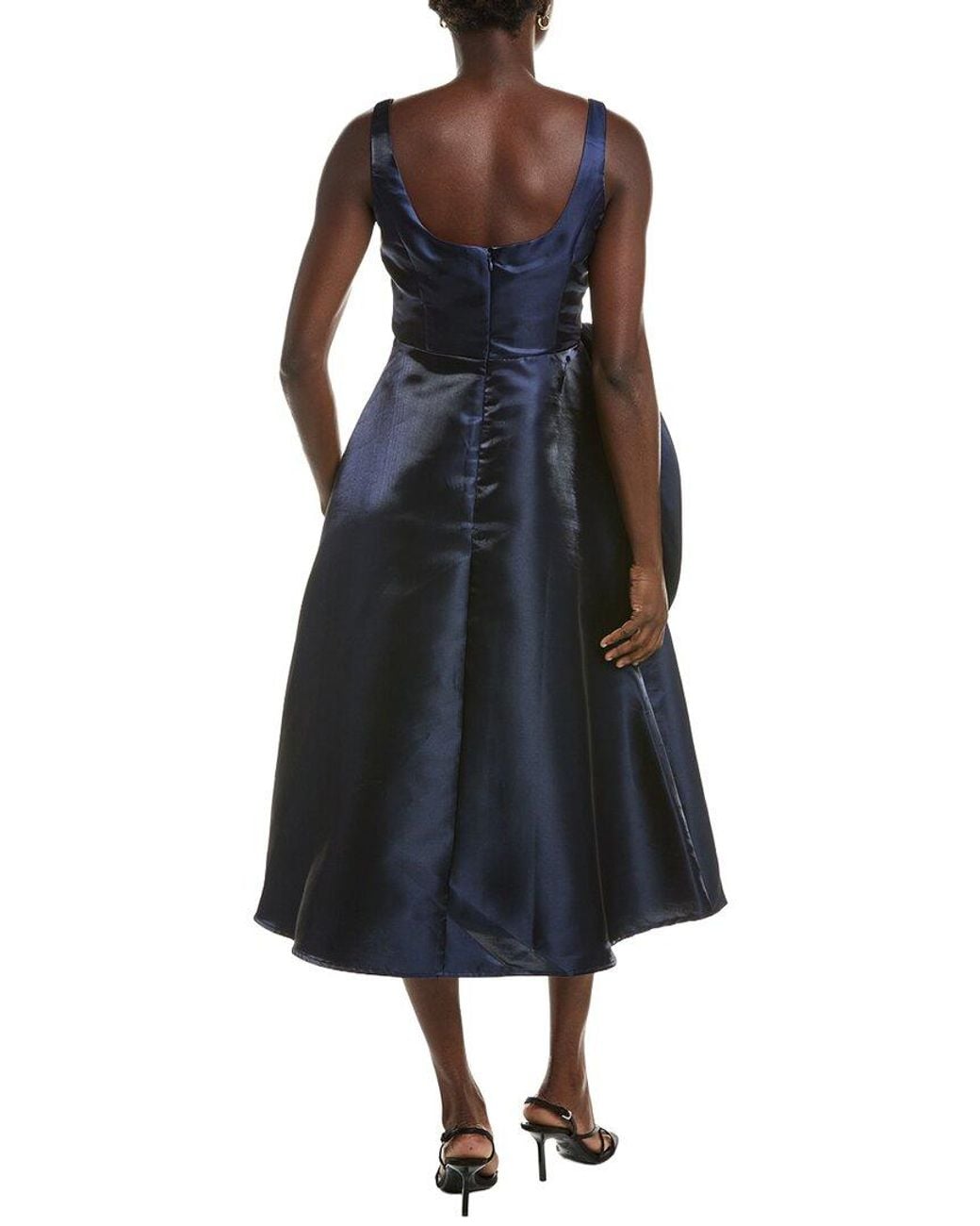 Maison Tara Blue Sleeveless Midi Dress